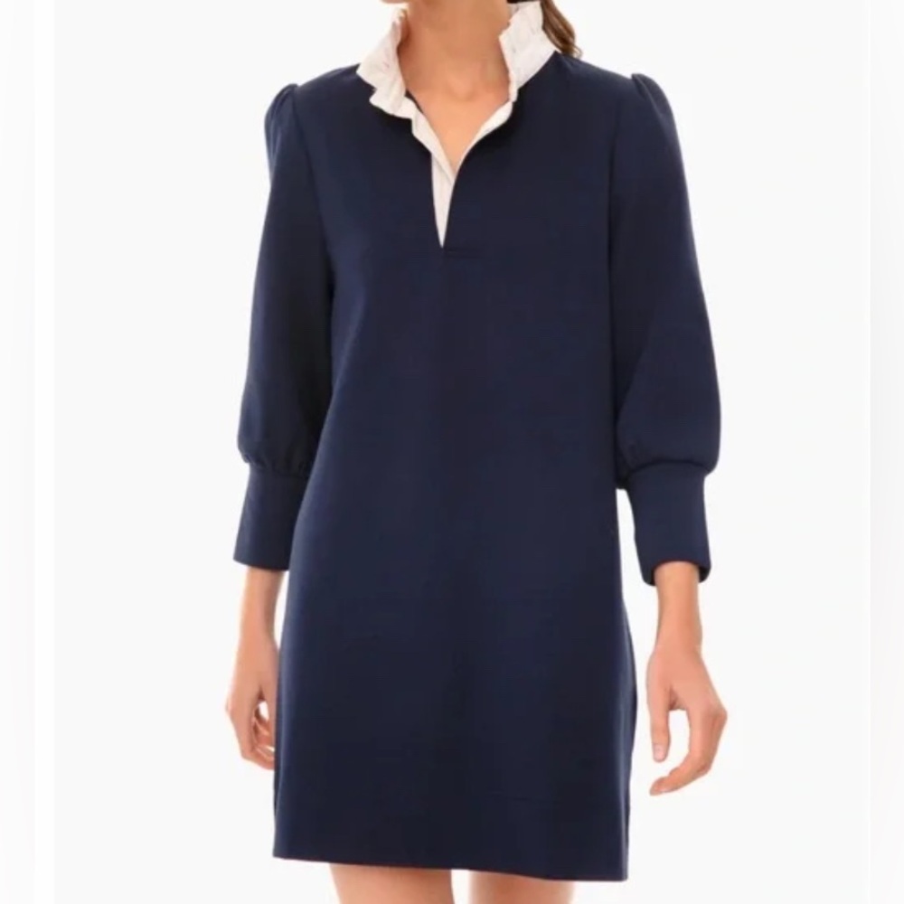 Tuckernuck Navy Blue Dress with White Collar